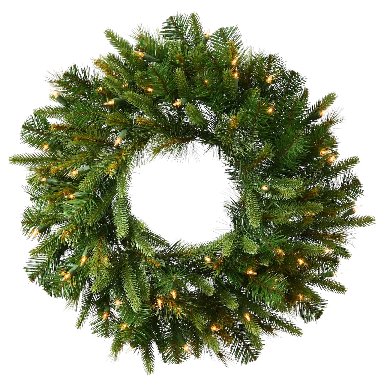 30" Battery Operated LED Lights Cashmere Pine Artificial Christmas Wreath